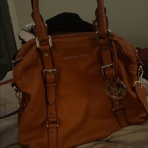 Michael Kors Tangerine Leather Bowler bag
